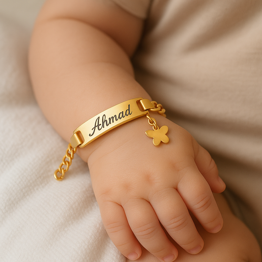 Engraved Name Baby Bracelets